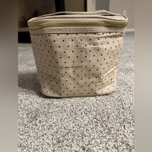 Kate Spade Polka Dot Lunch Bag with Gold Zipper